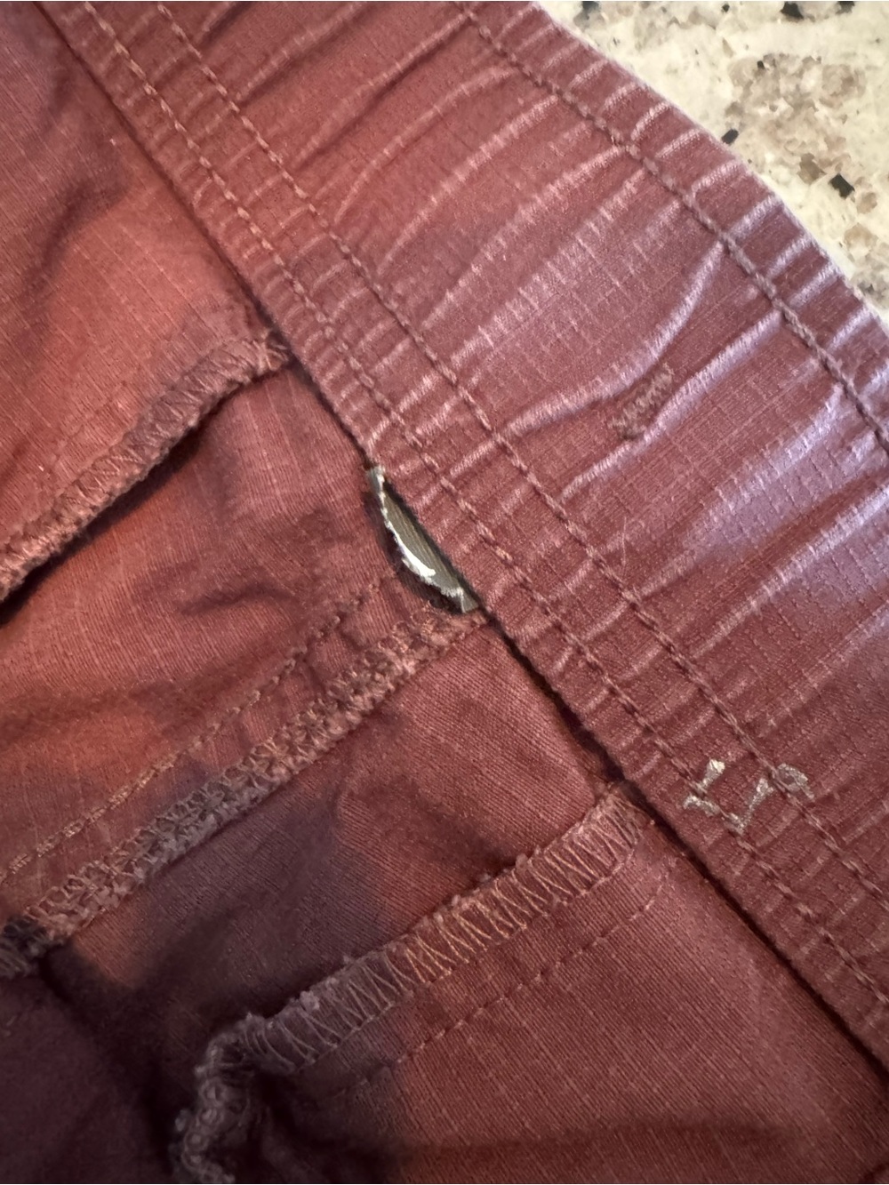 Vuori Ripstop Pant Long Burgundy Plum Drawstring Cargo Pants Size Small Long - Picture 5 of 15